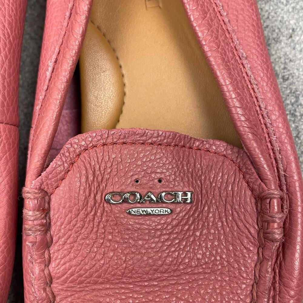 Coach Pink Leather Loafers Womens Size 7.5 - Picture 2 of 7
